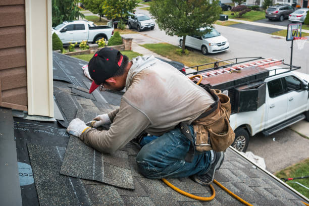 Professional Storm Damage Roof Repair technician working in Hastings, MI